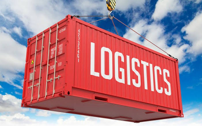 Shipping container being loaded for export
